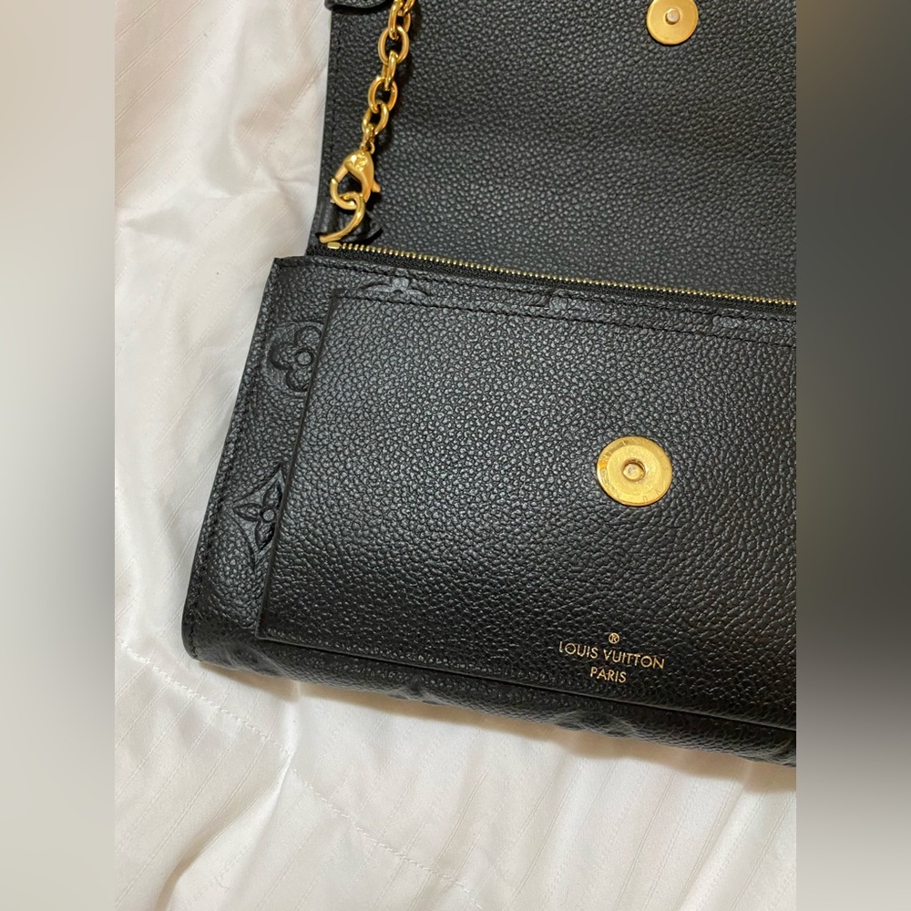 Louis Vuitton Vavin Chain Wallet Monogram Empreinte Leather Black - Picture 2 of 11